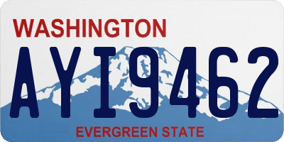 WA license plate AYI9462