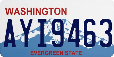 WA license plate AYI9463