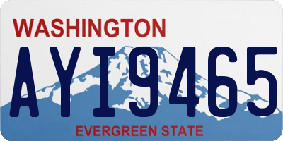 WA license plate AYI9465