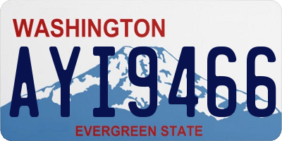 WA license plate AYI9466