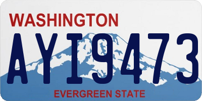 WA license plate AYI9473