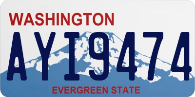 WA license plate AYI9474