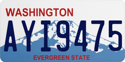 WA license plate AYI9475