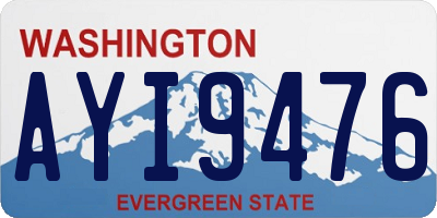 WA license plate AYI9476