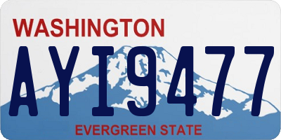 WA license plate AYI9477