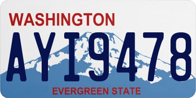 WA license plate AYI9478