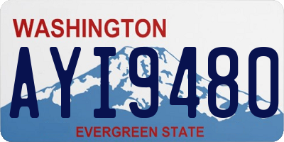 WA license plate AYI9480