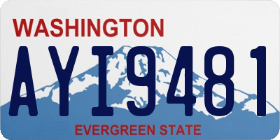WA license plate AYI9481
