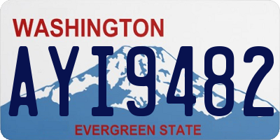 WA license plate AYI9482