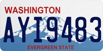 WA license plate AYI9483