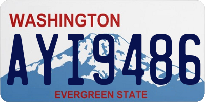 WA license plate AYI9486