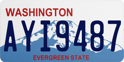 WA license plate AYI9487