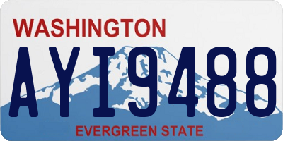 WA license plate AYI9488