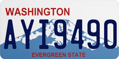 WA license plate AYI9490