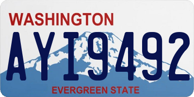 WA license plate AYI9492