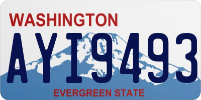 WA license plate AYI9493