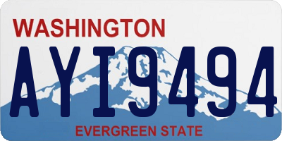 WA license plate AYI9494