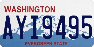 WA license plate AYI9495