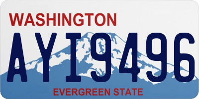 WA license plate AYI9496