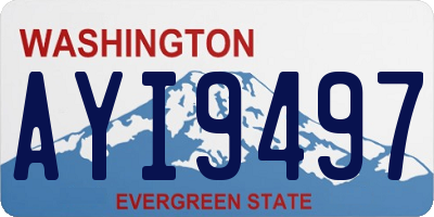 WA license plate AYI9497