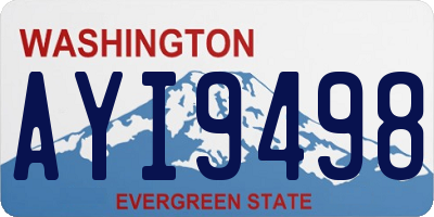 WA license plate AYI9498