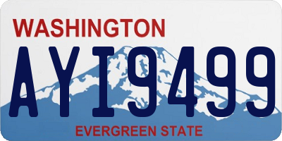 WA license plate AYI9499