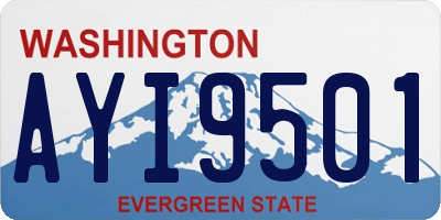 WA license plate AYI9501