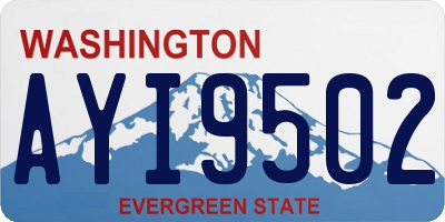 WA license plate AYI9502