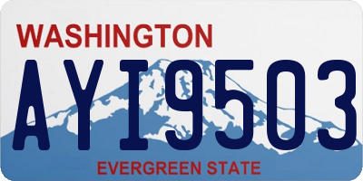 WA license plate AYI9503