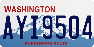WA license plate AYI9504