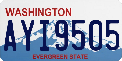 WA license plate AYI9505