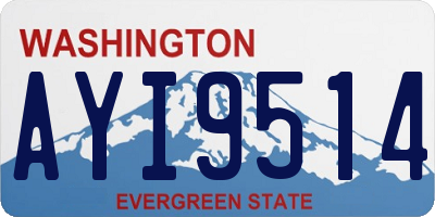 WA license plate AYI9514
