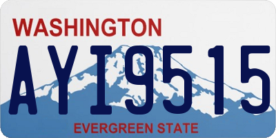 WA license plate AYI9515