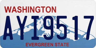 WA license plate AYI9517