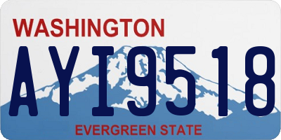 WA license plate AYI9518