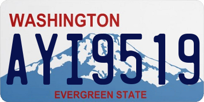 WA license plate AYI9519