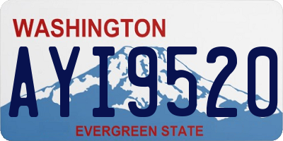 WA license plate AYI9520