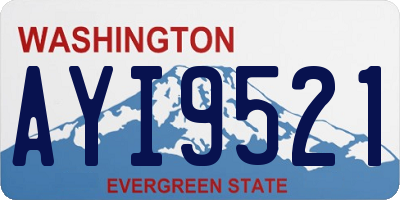 WA license plate AYI9521