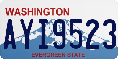 WA license plate AYI9523
