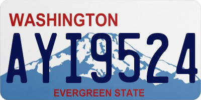 WA license plate AYI9524