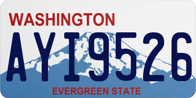 WA license plate AYI9526