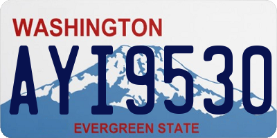 WA license plate AYI9530