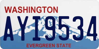 WA license plate AYI9534