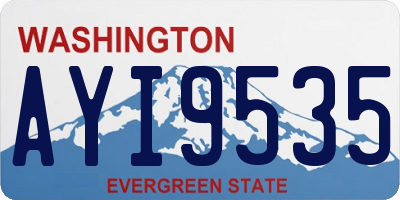 WA license plate AYI9535
