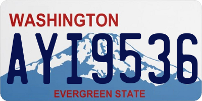 WA license plate AYI9536