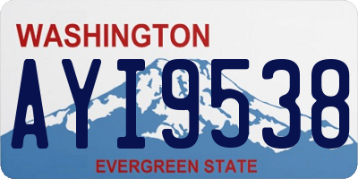 WA license plate AYI9538