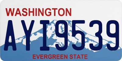 WA license plate AYI9539