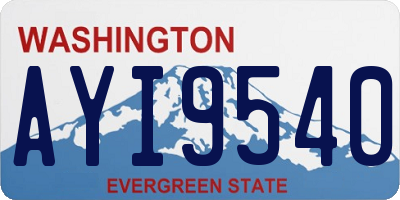 WA license plate AYI9540