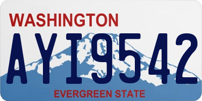 WA license plate AYI9542