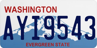 WA license plate AYI9543